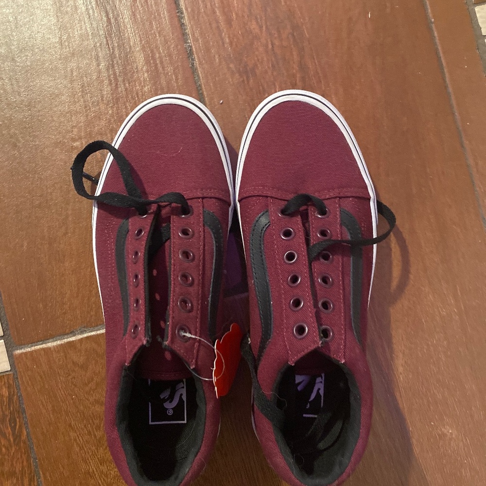 New burgundy vans